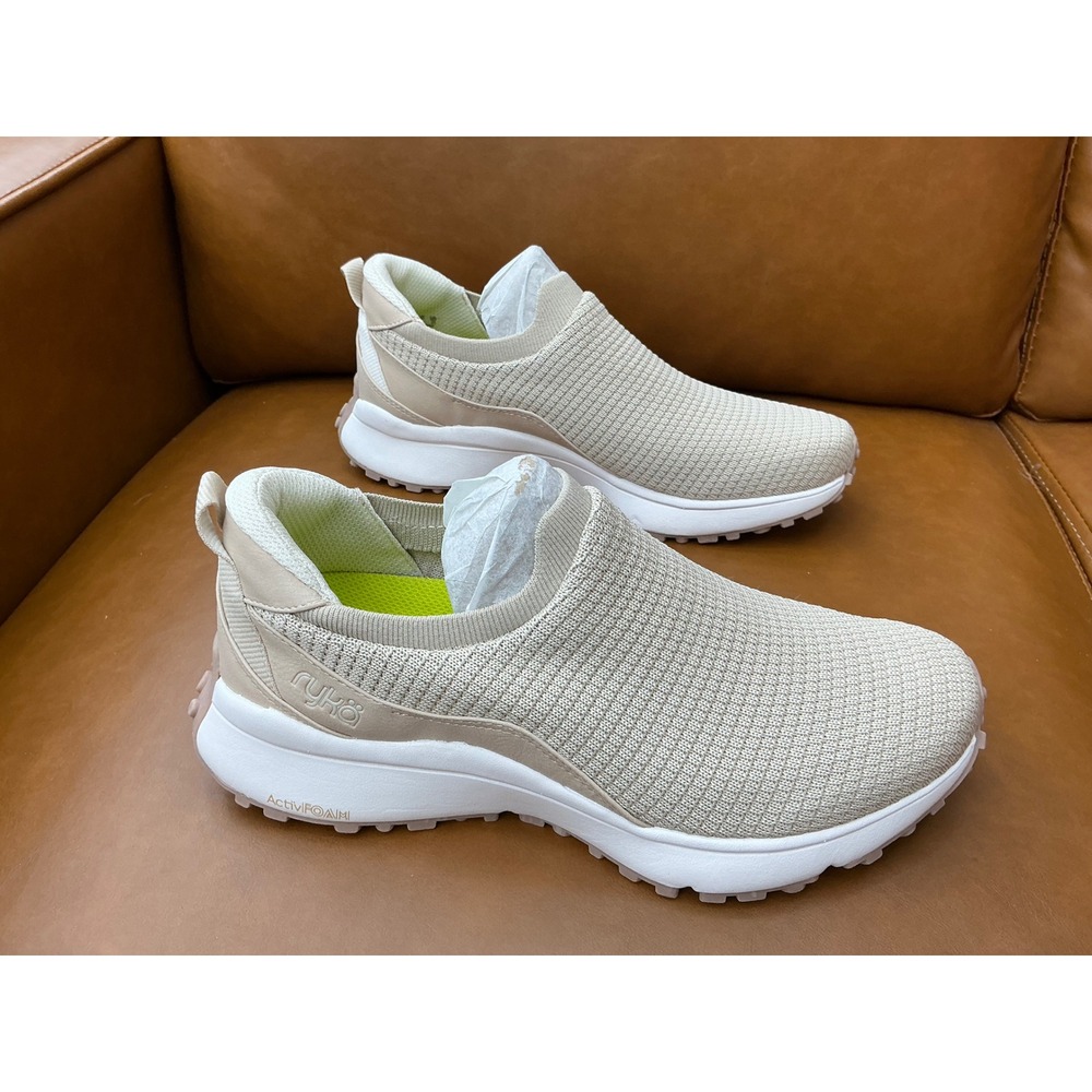 Ryka Jumpstart Walking Shoe Womens 8.5 Terra Taupe New Slip On Sneaker